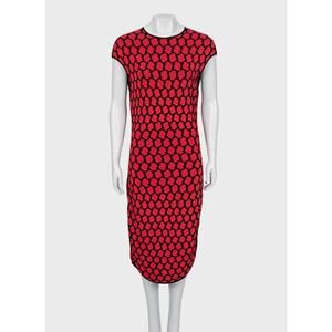 Stunning Alexander McQueen Geometric Print Fitted Dress S